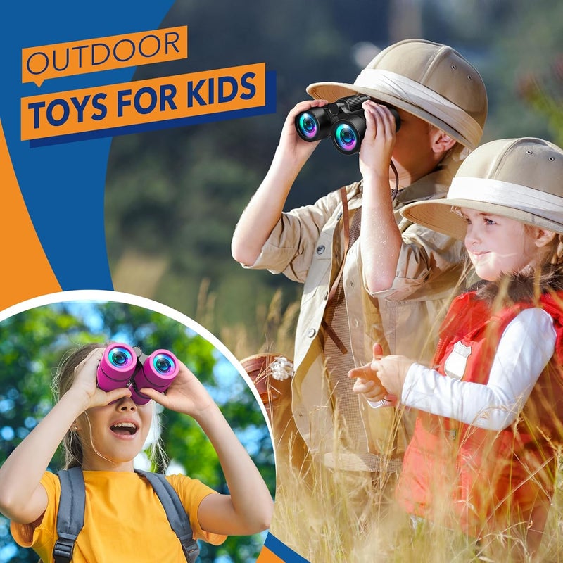 LET'SGO Boy Toys Ages 3-8: Kids Binoculars with Bird Watching Manual 4 5 6 7 8 Year Old Boys Girls Christmas Birthday Gifts Outdoor Travel Binoculars Toy for Kid Age 4-6 Toddler Camping|Hiking Toys - Image 3